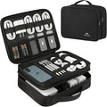 MATEIN Electronics Organizer Travel Case, Cable Organizer Bag, Black | Water Resistant, Gifts for Men, Storage Bag for Camera Accessories, for Travel Essentials, Phone, Cord & Tablet by MATEIN