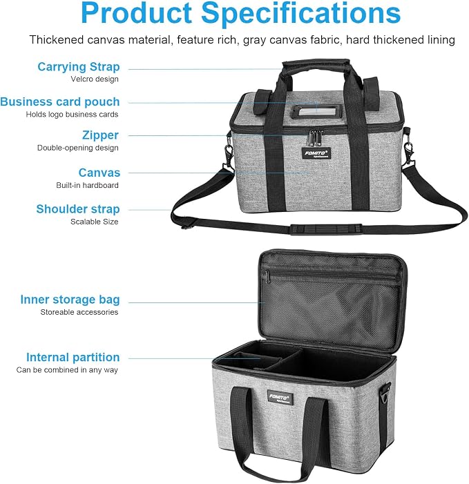 FOMITO Light Carry Bag Camera Case AB-20B Folding Case，35x21x20cm, for Aputure Amaran 100D/S 100X/S 200D/S 200X/S LED Light. - Image 8