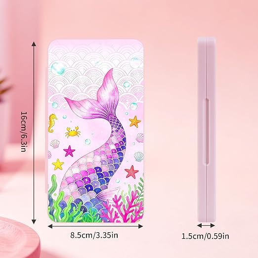 PERFECTSIGHT Switch Game Card Case for Nintendo Switch 2/ Lite / OLED, Switch 2 Game Holder Cartridge Case for Game Cards and 48 SD Cards, Kawaii Portable Compact Storage Box, Mermaid - Image 7