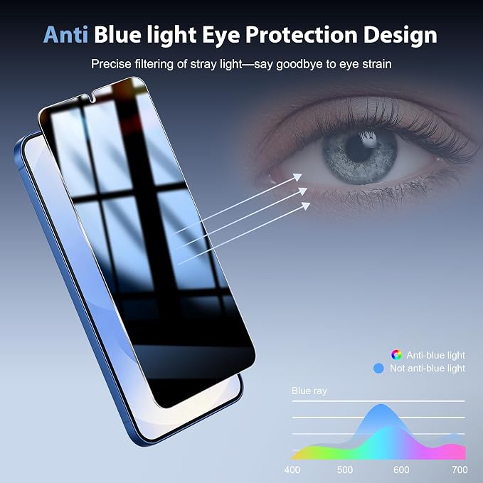 3 Pack for Samsung Galaxy S24 Plus / S25 Plus Privacy Screen Protector | Easy Installation Frame, Anti Spy Private Tempered Glass, Fingerprint Unlock, Bubble Free, Case Friendly - Image 7