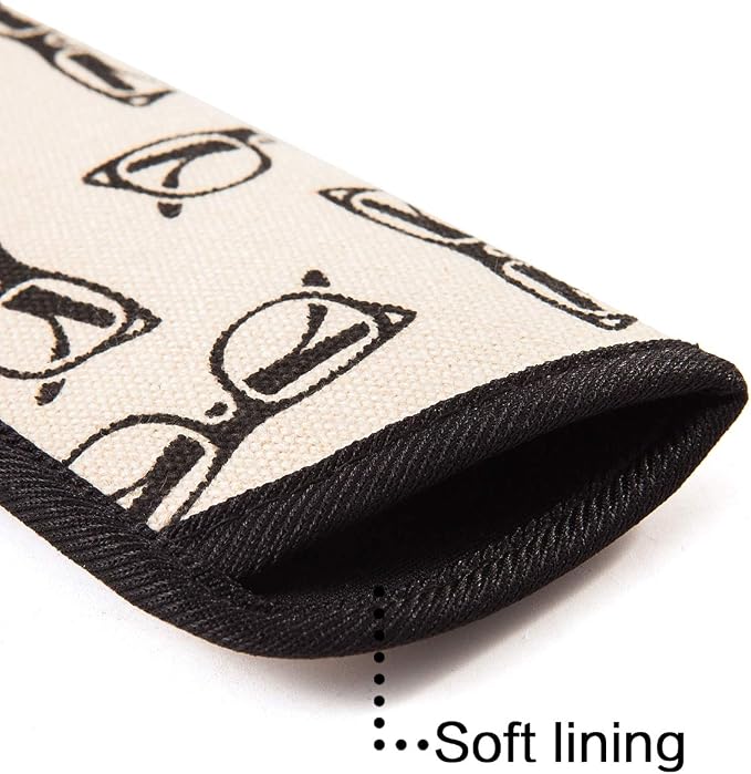 TRIUMPH VISION 3 Pack Reading Glasses Pouch Soft Case Eyeglass Sleeve Slim | Alternative to Bulky Case in bag, Lightweight Lined Padded Protect Optical lens Slip in, Cute Pattern Portable for Daily Use - Image 3