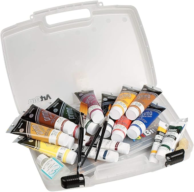 ArtBin 8017AB 17 inch Quick View Carrying Case, Portable Art & Craft Organizer with Handle, [1] Plastic Storage Case, Translucent - Image 4