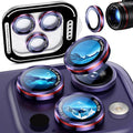 Uyiton for iPhone 17/16/15/14 (Pro Max & Pro) Camera Lens Protector | Unique Lines Text Design, Case-Friendly, Military-Grade Sapphire Glass Metal Camera Cover, Deep Purple+Red by Uyiton