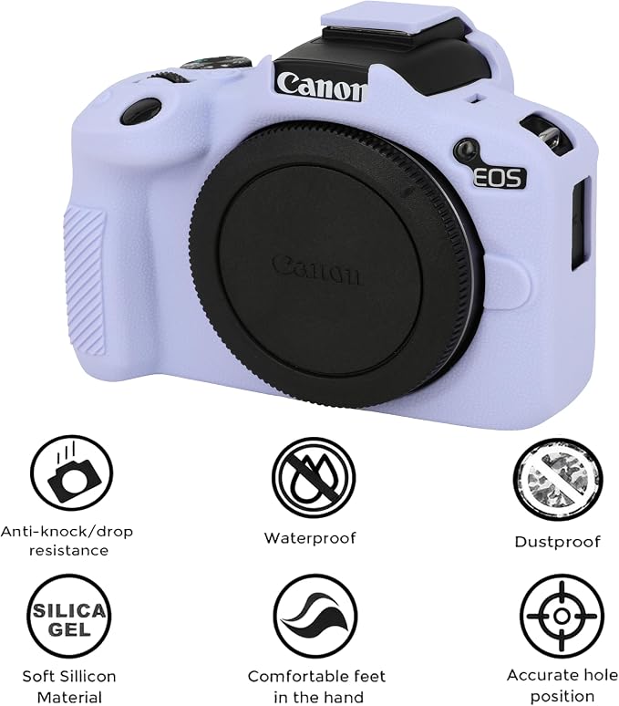 Case for R50, R50 Camera Silicone Protective Case, Lightweight, Anti-Scratch Slim Fit Soft Skin, R50 Accessories - Purple - Image 3