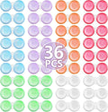 36 Pack Contact Lens Cases Bulk, Transparent Cute Contact Lens Case for Home & Travel, 6 Color (36) by Unknown