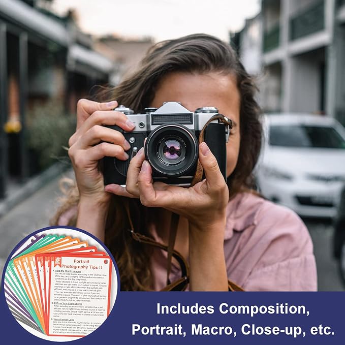 DSLR Cheat Sheet Photography Accessories Camera Accessories for Canon Nikon Sony Photography Gifts for Photographer Quick Reference Cards Guides Tips Settings Exposure Modes Composition And More 4×3in - Image 7