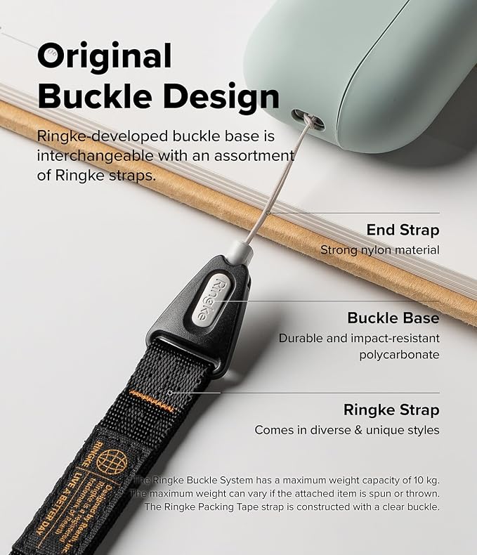 Ringke Phone Lanyard [Lanyard Strap Slim Black] for Camera | Travel Essentials, One-Touch Buckle, Premium Material Phone & Camera Accessories, Adjustable Sturdy Universal Neck Strap - Image 6