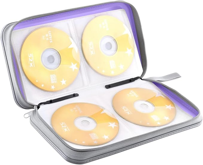 96‑Capacity Hard Plastic CD/DVD Binder for Car, Home & Travel | Zipper‑DVD Organizer, Scratch‑Resistant Sleeves Shield Discs From Dust & Damp; Stores Music, Video, Gaming & Blu‑ray Discs - Image 5