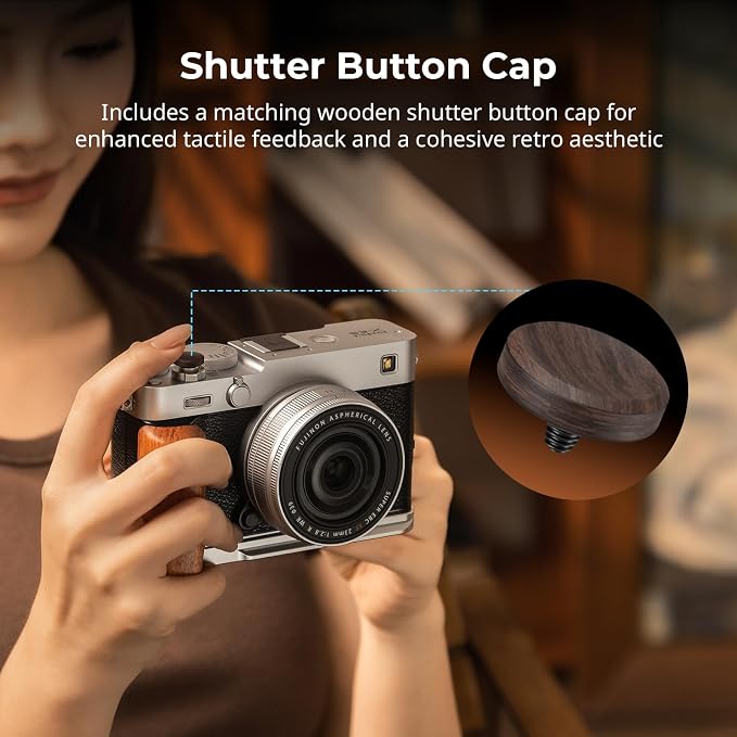 SmallRig Ebony Hot Shoe Cover with Shutter Button Cap for FUJIFILM X100VI / X100V / X-T30 III / X-T30 II / X-T30 / X-M5 / X-E5 / X-E4 / X-E3 / X-T50 / X-T5 / X-T4 / X-T3 / X-Pro3/ X100F - Image 4