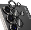 Tensea Compatible with Samsung Galaxy S25 Ultra Camera Lens Protector | 9H Tempered Glass Camera Cover Screen Protector Metal Individual Ring [Installation Tray][Case Friendly] by Tensea
