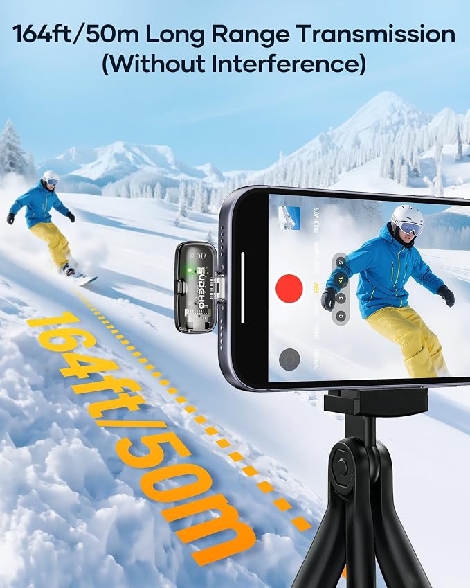 Wireless Mini Lavalier Microphones for iPhone iPad Android with Charging Case, USB C Lapel Mic with Noise Reduction & Voice Changer Mode for Video Recording Vlogging YouTube Interview and Game Chat - Image 7