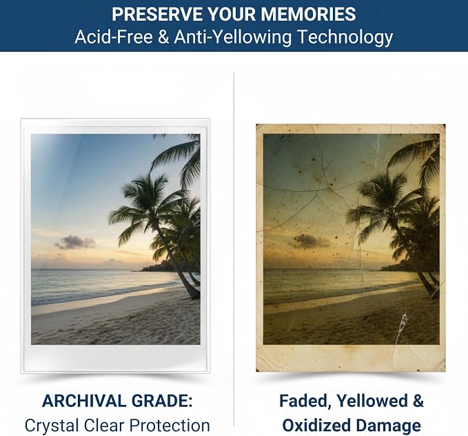 6x9 Photo Sleeves 100 Pcs, Acid-Free Archival Quality - Crystal Clear Photo Storage Protectors for 8'' Pictures & Art Prints, Standard A5 Paper & Statement (Half Letter) Documents, Family Albums - Image 3
