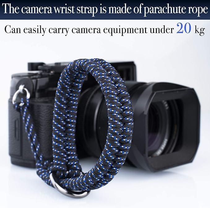 Camera Wrist Strap - DSLR Mirrorless Camera Quick Release Camera Hand Strap | with Safer Connector (Blue) - Image 7