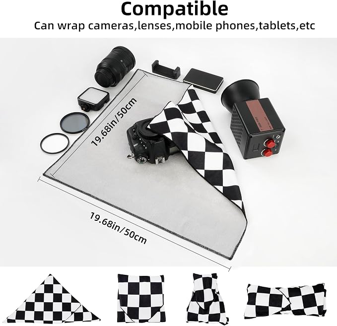 Camera Wrap, Protective Wrap Anti-Scratch Lens pouche, Magic Self-Adhesive Cloth, Universal Storage Cloth for DSLR, Smartphones, Laptops, electronics,Cosmetic,whatever you need to protect - Image 5