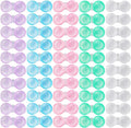 150 Pack Contact Lens Cases, Transparent Contact Cases Bulk in 5 colors, Cute Contact Lenses Case Leak-proof, Eye Contact Case for Home and Travel by Unknown