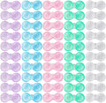 50 Pack Contact Lens Cases, Transparent Contact Cases Bulk in 5 colors, Cute Contact Lenses Case Leak-proof, Eye Contact Case for Home and Travel by Unknown