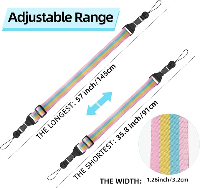 Camera Strap Kids, iPad Strap Nylon Neck Lanyard | for iPad/Samsung Tablet Case,Camera Binocular Crossbody Laptop Luggage Bag - Image 2
