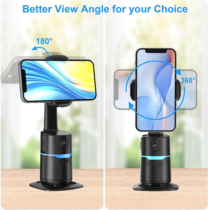 Auto Face Tracking Selfie Stick Tripod for iPhone, 360° Auto Rotating Face Tracking Tripod, Gesture Control, No APP Required, Gimbal stabilizer for Smartphone, for Live Streaming Video, Recording - Image 6