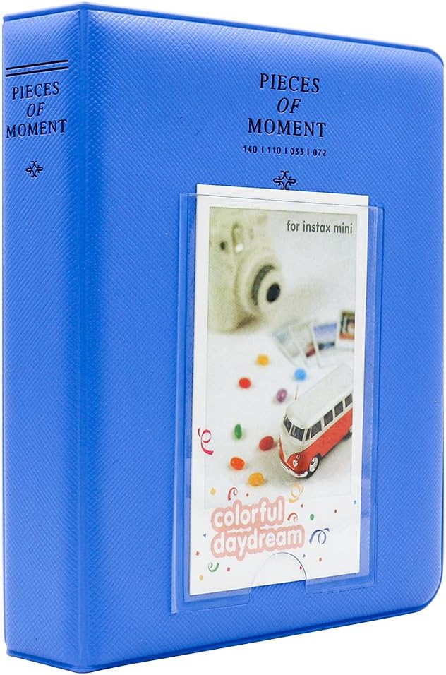 Ablus 64 Pockets Mini Photo Album for Fujifilm Instax Mini 7s 8 8+ 9 25 26 50s 70 90 Instant Camera & Name Card (Cobalt Blue) by Ablus