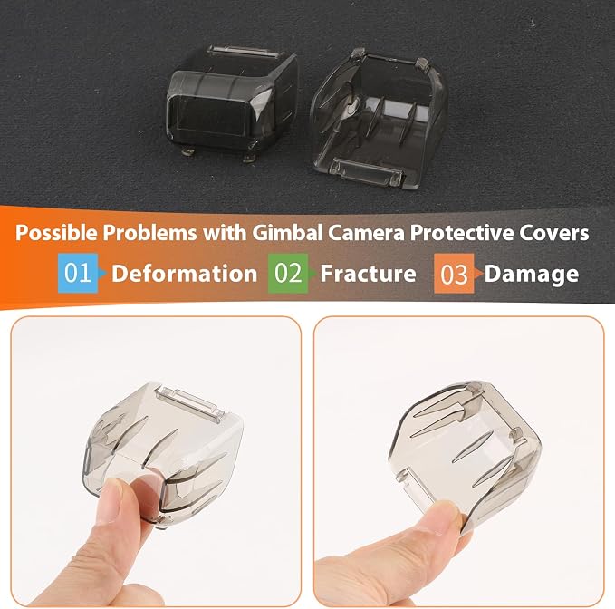 for DJI Mavic Mini 4K Gimbal Camera Protector Lens Dustproof Replacemen for DJI Mini 2/Mini 4K/Mini 2 SE Gimbal Camera Lens Cover Cap Drone Accessories Parts (Black Transparent) - Image 4