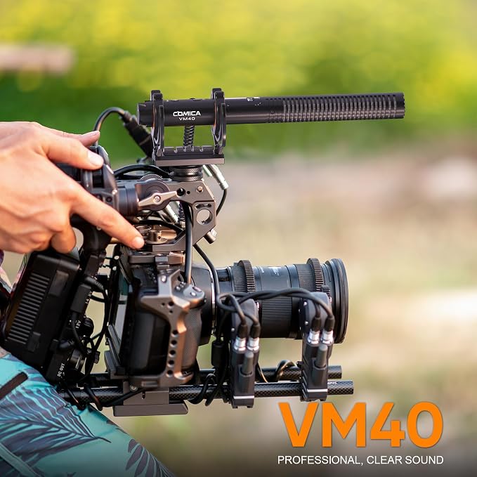 COMICA VM40 Wireless Shotgun Microphone with 48kHz/32-bit Float Recording | Wired & Wireless Modes, 32GB File Storage, 32H Working, 656ft Range, for Canon, Nikon, Sony, Phone, Filming, Video Recording - Image 8