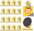 20 Pack Fridge Magnet Refrigerator Magnets, Gold Magnetic Clips Whiteboard Magnets, Magnet Clips Heavy Duty for Photo Displays, Home, Office, Classroom by WUDIME