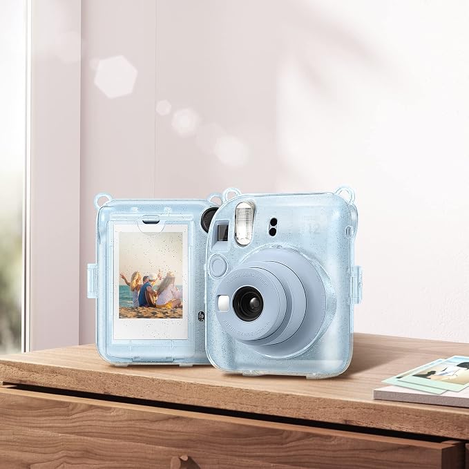 Fintie Protective Case for Fujifilm Instax Mini 12 Instant Camera - Crystal Hard Shell Cover with Upgraded Film Pocket for Storing Photos & Removable Shoulder Strap | Crystal Hard Shell Cover, Back Films Pocket, Adjustable Shoulder Strap, Scratch Pesis... - Image 7