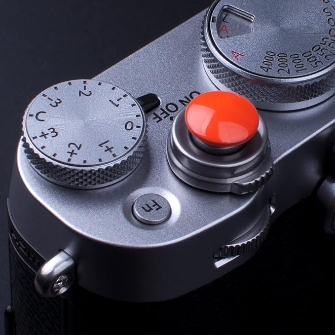 Orange Metal Soft Shutter Release Button | Delicate Camera Shutter Button 11mm Concave 10mm Convex Surface(2 Pack) - Image 5