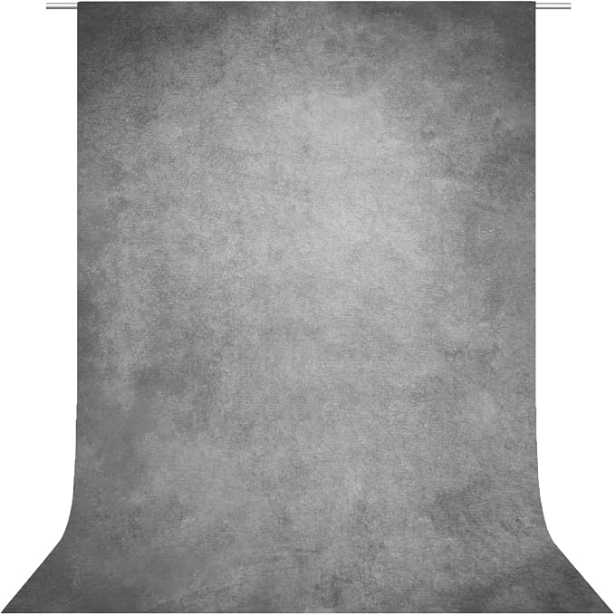 Grey Photography Backdrops for Photoshoot, Abstract Fabric 3x5ft | Vintage Studio Photo Backgrounds, Non Reflective, Easy to Use, for Portrait, Headshot, Product by TERSUM
