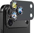 CACOE Metal Camera Lens Protector for iPhone 17 Pro Max | Tempered Glass Cover, Anti-Scratch, Drop-Proof, Strong Adhesion, Camera Screen Cover Accessories, Carbon Black by CACOE