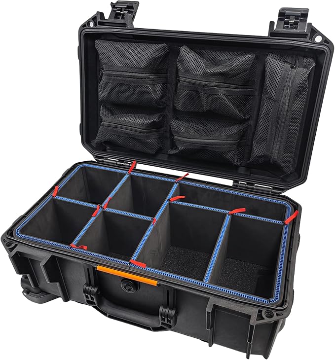 LAFENLIN DIY Divider System for Pelican V525 Case, U-Clips & Red Tabs | Professional Divider with U-clips & Red Pull Tabs, Utility Knife.Customizable for Tools,Cameras,Medical,Tactical Gear-NO CASE - Image 7