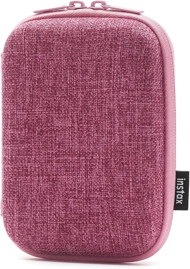 Fujifilm Instax Mini Link 3 Case, Portable Travel Carrying Case for Instax Mini Link 3 Smartphone Printer, Protective Zipper Case with Storage Pockets for Film, Cable & Accessories (Woven Pink) - Image 2