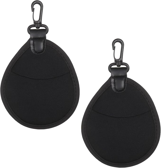 PATIKIL 37mm Lens Filter Case, 2PCS 2 Pockets Camera Filter Carry Bag Nylon Shockproof Camera Filter Lens Protector Pouch for Photography Round Circular Square Filters Storage, Black by PATIKIL