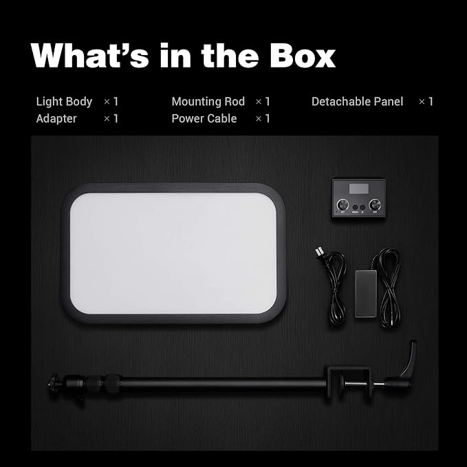 Godox ES45 Key Light,LED Video Light with Extendable Desk Stand,2.4G Wireless Control,0-100% Brightness & 2800-6500K Color Temperature,E-Sports LED Light Kit for Streaming,Zoom Calls, YouTube,Tiktok - Image 9