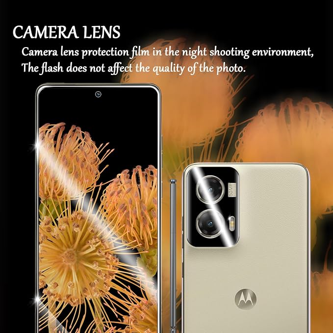 Moto G Stylus 5G-2024 HD Clear Tempered Glass Screen Protector + Camera Lens Protectors, [2+2 Pack] [Case Friendly] [Anti-Glare] [Bubble-Free] Screen Protector For Moto G Stylus 5G-2024 - Image 5