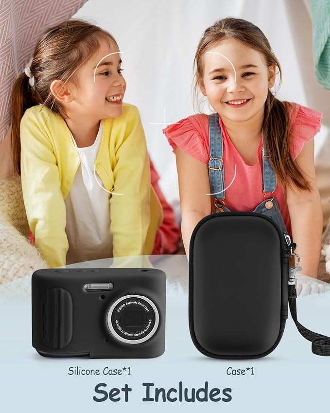SQERO Camera Case Kit for Digital Camera KODAK PIXPRO FZ45, Hard Case with Soft Silicone Camera Cover, Lens Protective Design, SD Card Storage Travel Carry Cute Bag Small - Image 6