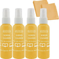 4-Pack Eye Glass Lens Screen Cleaning Kit - Safe for All Screens Including Laptop, Computer, PC, Monitor, Phone, iPhone, Tablet, iPad Smart TV, Car Display and Eyeglasses - Orange by Hatstart