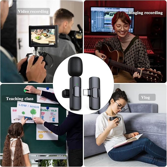 Wireless Microphone for iPhone 15 16，iPad, Android, Lavalier Microphone for Video Recording, Noise Reduction, Clip on Mini Mic for Tiktok, YouTube, Vlog, Podcast, ASMR - Image 7