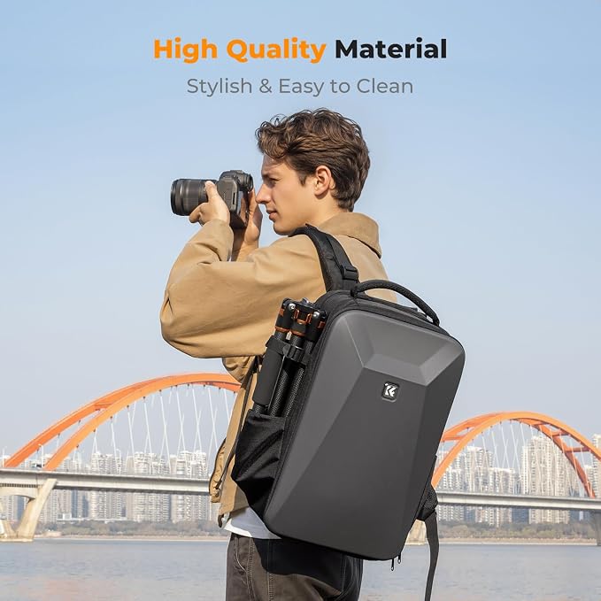 K&F CONCEPT Camera Backpack,Hardshell Photography DSLR Camera Bag | 15-15.6 Inch Laptop Compartment, Waterproof, Hard Shell Camera Case, Compatible with Canon/Nikon/Sony/DJI Mavic Drone, B07 - Image 6
