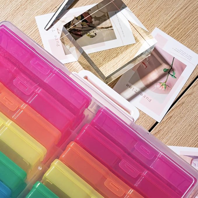 novelinks Photo Storage Box and 16 Inner 4" x 6" Photo Storage Containers | 2Pack Color, Photo Albums 4x6 Pictures, Photo Organizers and Storage, Card Game Storage, Task Boxes for Special Education - Image 7