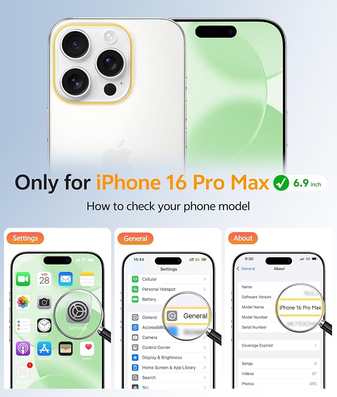 FNTCASE for iPhone 16 Pro Max Case, Fit for Magsafe, Glass Screen Protector | Full Camera Protection, Translucent Matte, 14FT Military Grade Drop Proof, Shockproof Protective Phone Cover, Light Moss - Image 2