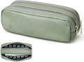 Portable Daily Contact Lens Case Organizer, Traveling Contact Cases Bag with Clearly Labeled R & L, Water-Resistant Disposable Contact Lens Dispenser, Storage up to 60 lenses(Green) by Unknown
