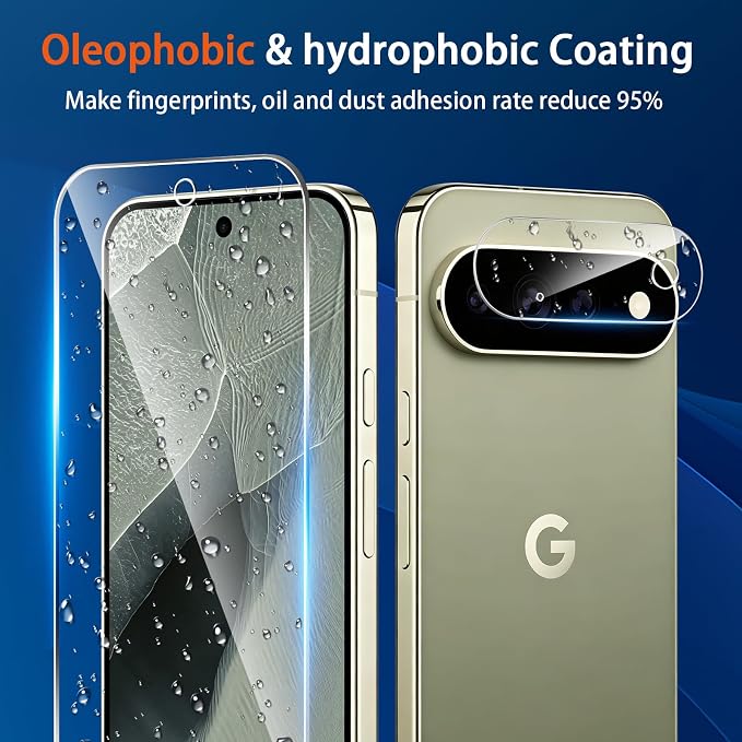 Screen Protector for Google Pixel 11 Pro XL with Camera Lens Protector | (3+2 Pack) 9H Tempered Glass,Fingerprint Unlock,Anti-Scratch,Bubble Free,Case Friendly - Clear - Image 5