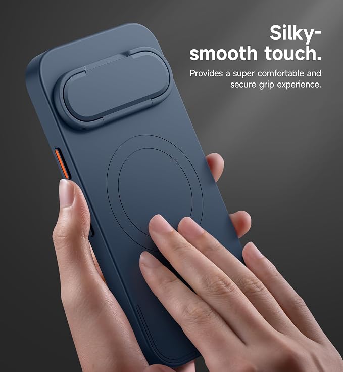 SURITCH for Google Pixel 9 Pro XL Phone Case, Compatible with MagSafe, Protective Cover with Camera Cover & Adjustable Metal Kickstand for Pixel 9 Pro XL -Dark Blue - Image 5