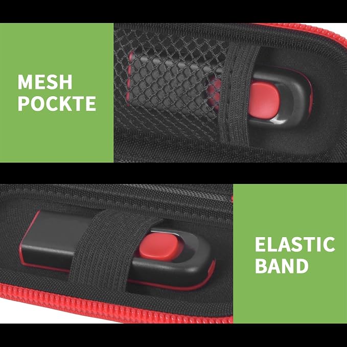 USB Flash Drive Case, SD Card/Thumb Drive/Memory Cards Holder, Bag Only | SDXC/SDHC Storage, Electronic Accessories Organizer for SanDisk / for Samsung, for Students/IT/Office/School/Travel, Red - Image 4