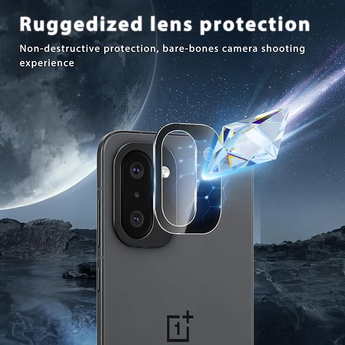 WILLONE 2+2 Pack for OnePlus 15R Screen Protector | Camera Lens Protector, 9H Tempered Glass, Fingerprint Unlock, HD Clear, Phone Case Fit - Image 4