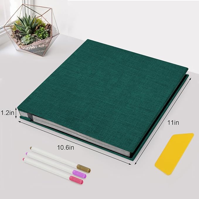 Zesthouse Photo Album Self Adhesive Pages, 60 Pages Magnetic Scrapbook Albums with Sticky Page, Photos Album Holds 8x10 & 5X7 & 4x6 & 6x8 & 3x5, Large Picture Book Ideal Gift for Family Wedding Baby - Image 2