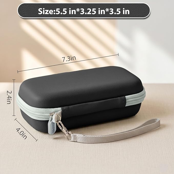 Film Camera Case for Kodak EKTAR H35 H35N Half Frame Film Camera | Camera and 35mm Film Rolls Storage, Mesh Pocket for Small Accessories, Travel and Home Organization; Slim, Black, Case Only - Image 6
