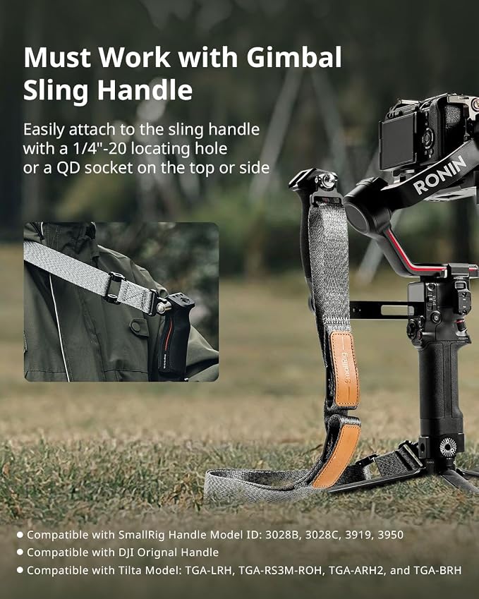 SmallRig RS3 RS2 Weight-Reducing Shoulder Strap Compatible with Sling Handle for DJI, Gimbal Belt with Upgraded QD Quick Release Buckles for DJI RS 5 / RS4 / RS4 Pro/RS 3 / RS 3 Pro/RS 2 | for DJI RS 5, RS4 Pro, RS4, RS3 Pro, RS3, RS2 - Image 2
