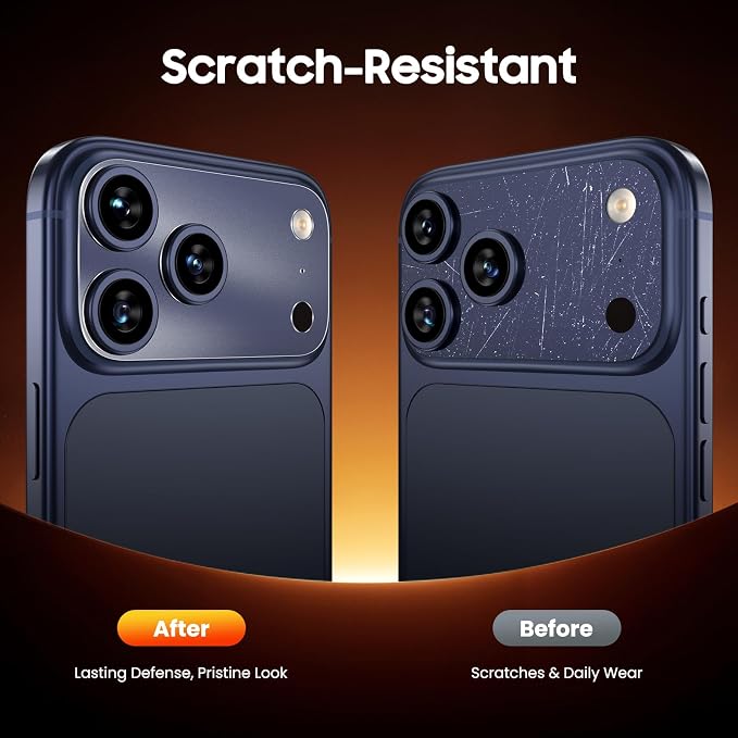 Uyiton 3Pack for iPhone 17 Pro Max Camera Plateau Protector, Matte PET Film | Ultra-Thin, Invisible & Bare-Hand Feel, Scratch-Resistant, Case-Friendly, Protects Camera Base Only – Not Cover Lens - Image 3
